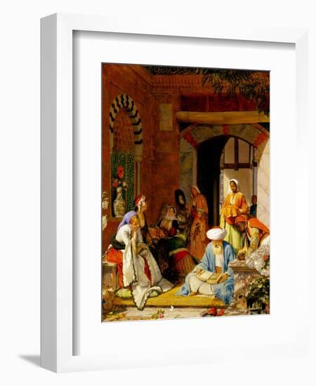 And the Prayer of Faith Shall Save the Sick', from James 5:15 (Oil on Panel)-John Frederick Lewis-Framed Premium Giclee Print