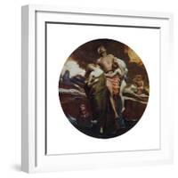 And the Sea Gave Up the Dead Which Were in It, Exhibited 1892-Frederic Leighton-Framed Giclee Print