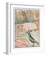 And the Sheep Went to Sleep, Illustration from 'Johnny Crow's Party', c.1930-Leonard Leslie Brooke-Framed Giclee Print