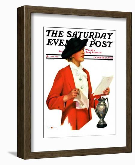 "And the Winner Is," Saturday Evening Post Cover, October 25, 1936-Penrhyn Stanlaws-Framed Giclee Print