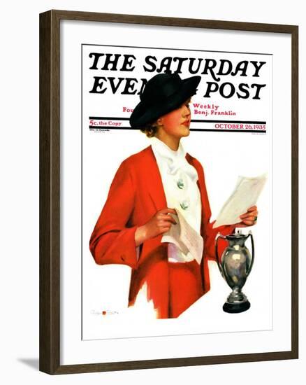 "And the Winner Is," Saturday Evening Post Cover, October 25, 1936-Penrhyn Stanlaws-Framed Giclee Print