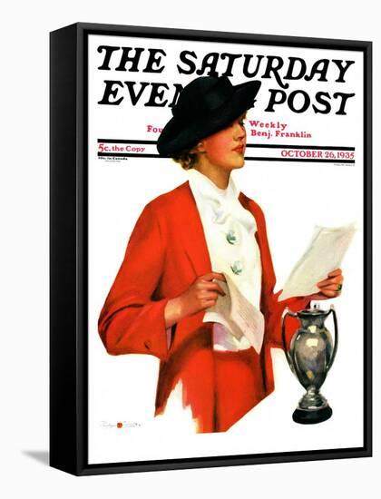 "And the Winner Is," Saturday Evening Post Cover, October 25, 1936-Penrhyn Stanlaws-Framed Stretched Canvas