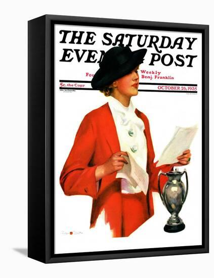"And the Winner Is," Saturday Evening Post Cover, October 25, 1936-Penrhyn Stanlaws-Framed Stretched Canvas