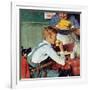 . . . And Then Ma, or Grandma Brought ‘Em In (or Country Boy Eating Corn)-Norman Rockwell-Framed Giclee Print