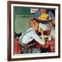 . . . And Then Ma, or Grandma Brought ‘Em In (or Country Boy Eating Corn)-Norman Rockwell-Framed Giclee Print