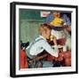 . . . And Then Ma, or Grandma Brought ‘Em In (or Country Boy Eating Corn)-Norman Rockwell-Framed Giclee Print