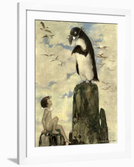 And There He Saw the Last of the Gairfowl, from the Water Babies by Charles Kingsley, Pub. 1916 (Co-Jessie Willcox Smith-Framed Giclee Print