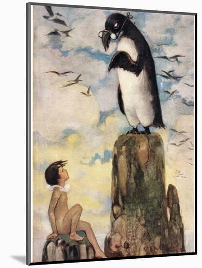 And There He Saw the Last of the Gairfowl, Illustration from 'The Water Babies' by Reverend…-Jessie Willcox-Smith-Mounted Giclee Print