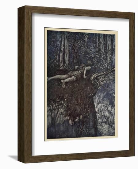 And there I learnt what love was like', illustration from 'Siegfried and the Twilight of Gods'-Arthur Rackham-Framed Giclee Print