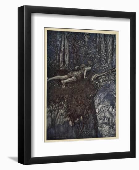 And there I learnt what love was like', illustration from 'Siegfried and the Twilight of Gods'-Arthur Rackham-Framed Giclee Print