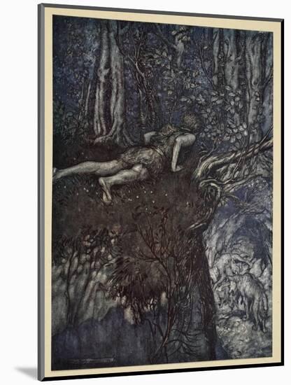 And there I learnt what love was like', illustration from 'Siegfried and the Twilight of Gods'-Arthur Rackham-Mounted Giclee Print