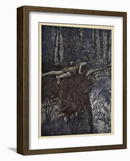 And there I learnt what love was like', illustration from 'Siegfried and the Twilight of Gods'-Arthur Rackham-Framed Giclee Print