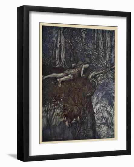 And there I learnt what love was like', illustration from 'Siegfried and the Twilight of Gods'-Arthur Rackham-Framed Giclee Print