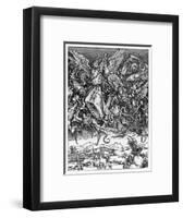 And There was War in Heaven-Albrecht Dürer-Framed Art Print