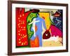 And, they lived happily in the Garden of Eden, 1997, (oil on linen)-Cristina Rodriguez-Framed Giclee Print