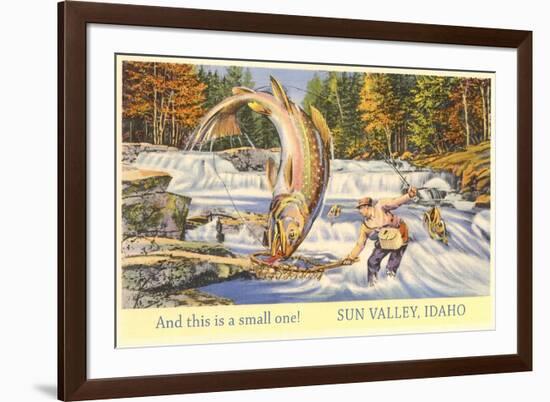 And This is a Small One, Sun Valley, Idaho, Giant Fish-null-Framed Premium Giclee Print