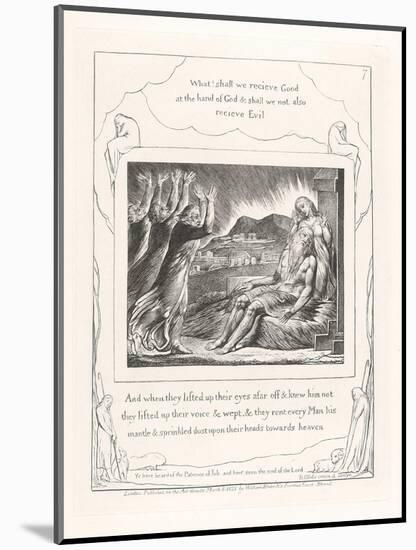 And When They Lifted Up their Eyes Afar Off, 1825-William Blake-Mounted Giclee Print