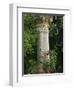 Andalucia, Seville, A Classical Column Surrounded by Roses in Gardens of Alcazar Palace, Spain-John Warburton-lee-Framed Photographic Print