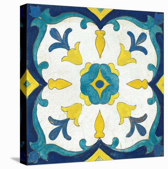 Andalucia Tiles A Blue and Yellow-Silvia Vassileva-Stretched Canvas