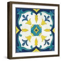 Andalucia Tiles A Blue and Yellow-Silvia Vassileva-Framed Art Print