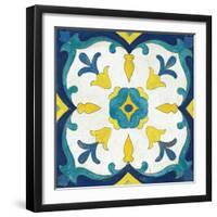 Andalucia Tiles A Blue and Yellow-Silvia Vassileva-Framed Art Print