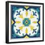 Andalucia Tiles A Blue and Yellow-Silvia Vassileva-Framed Art Print