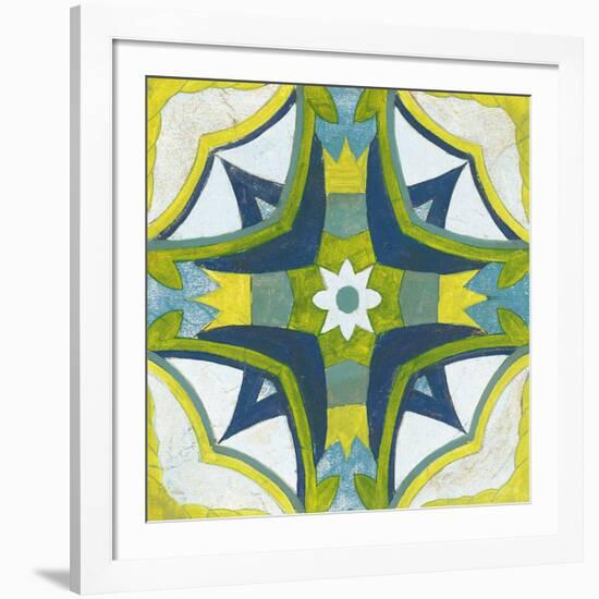 Andalucia Tiles E Blue and Yellow-Silvia Vassileva-Framed Art Print