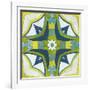 Andalucia Tiles E Blue and Yellow-Silvia Vassileva-Framed Art Print