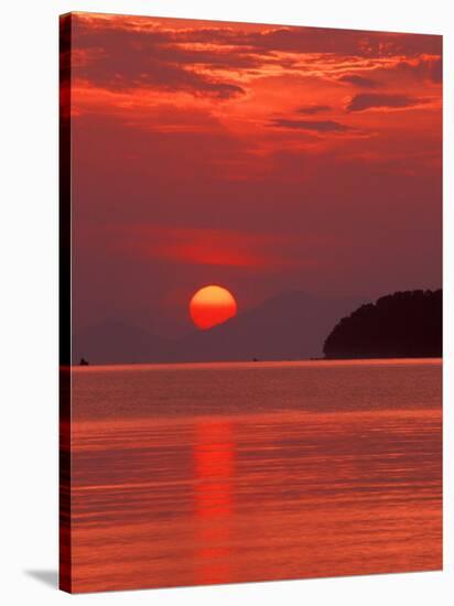 Andaman Sea Glows With Reflected Sunset, Thailand-Merrill Images-Stretched Canvas