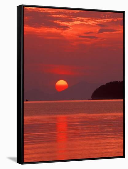 Andaman Sea Glows With Reflected Sunset, Thailand-Merrill Images-Framed Stretched Canvas