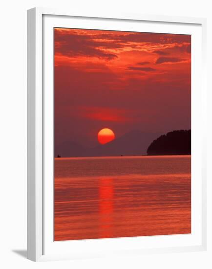 Andaman Sea Glows With Reflected Sunset, Thailand-Merrill Images-Framed Premium Photographic Print