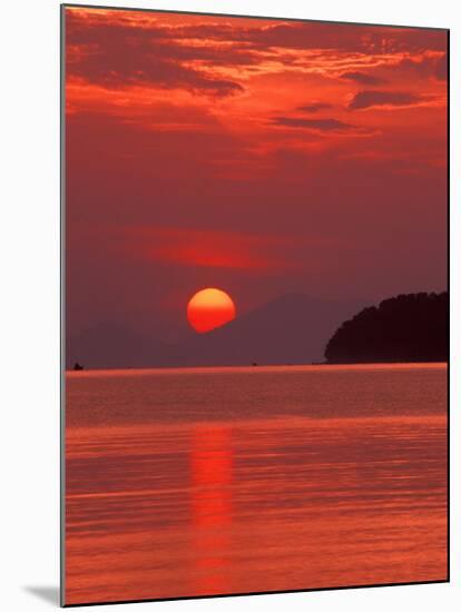 Andaman Sea Glows With Reflected Sunset, Thailand-Merrill Images-Mounted Premium Photographic Print
