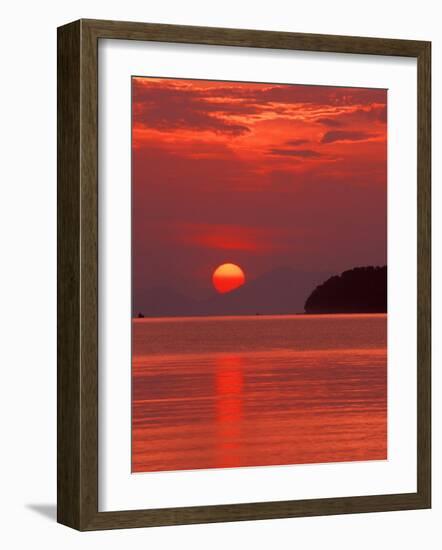 Andaman Sea Glows With Reflected Sunset, Thailand-Merrill Images-Framed Photographic Print