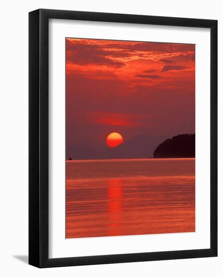 Andaman Sea Glows With Reflected Sunset, Thailand-Merrill Images-Framed Photographic Print