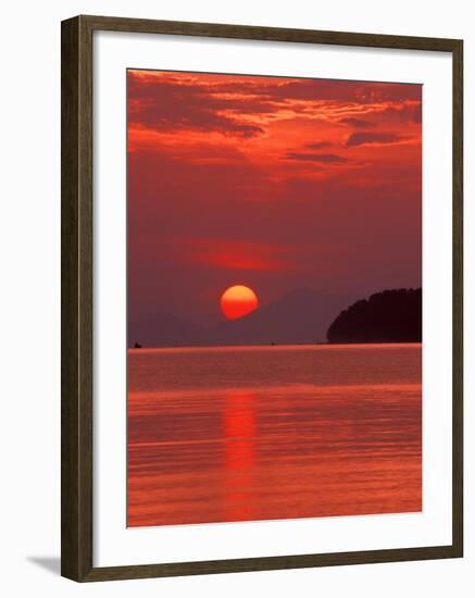 Andaman Sea Glows With Reflected Sunset, Thailand-Merrill Images-Framed Photographic Print