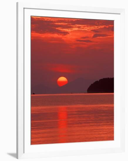 Andaman Sea Glows With Reflected Sunset, Thailand-Merrill Images-Framed Photographic Print