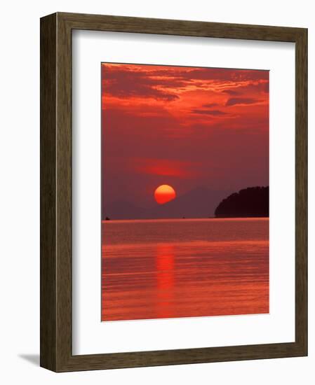 Andaman Sea Glows With Reflected Sunset, Thailand-Merrill Images-Framed Photographic Print