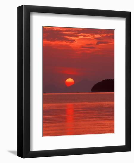 Andaman Sea Glows With Reflected Sunset, Thailand-Merrill Images-Framed Photographic Print