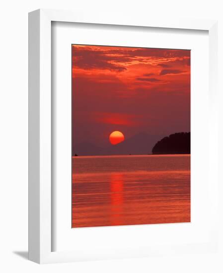 Andaman Sea Glows With Reflected Sunset, Thailand-Merrill Images-Framed Photographic Print