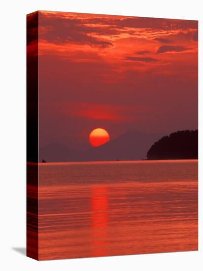 Andaman Sea Glows With Reflected Sunset, Thailand-Merrill Images-Stretched Canvas