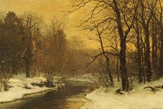 The Snow Covered Bridge-Anders Andersen-Lundby-Giclee Print