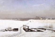 A Winter River Landscape-Anders Andersen-Lundby-Giclee Print