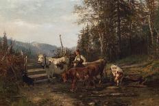 Dairymaids with cows, 1867-Anders Askevold-Giclee Print