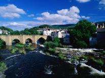 River Dee Flowing Under Bridge Through Town, Llangollen, United Kingdom-Anders Blomqvist-Photographic Print