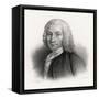 Anders Celsius Swedish Astronomer Gave His Name to Centigrade Temperature Scale-J.g. Sandberg-Framed Stretched Canvas