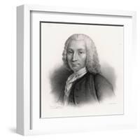 Anders Celsius Swedish Astronomer Gave His Name to Centigrade Temperature Scale-J.g. Sandberg-Framed Art Print