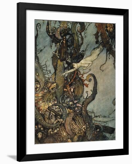 Andersen: Little Mermaid-Edmund Dulac-Framed Giclee Print