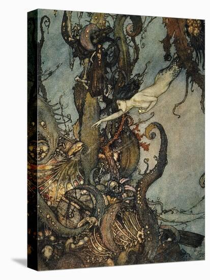 Andersen: Little Mermaid-Edmund Dulac-Stretched Canvas