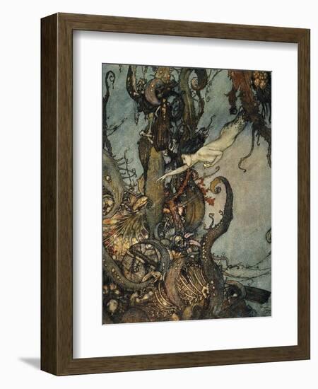 Andersen: Little Mermaid-Edmund Dulac-Framed Giclee Print