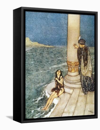 Andersen: Little Mermaid-Edmund Dulac-Framed Stretched Canvas